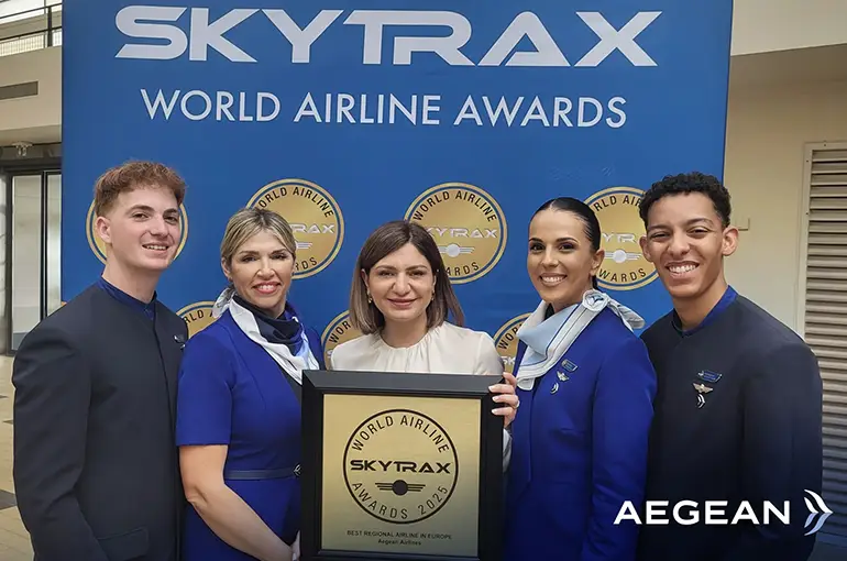 Aegean Airlines - η καλύτερη περιφερειακή αεροπορική εταιρεία στην Ευρώπη - ΒΡΑΒΕΙΑ ΑΕΡΟΠΟΡΙΚΗΣ SKYTRAX 2025