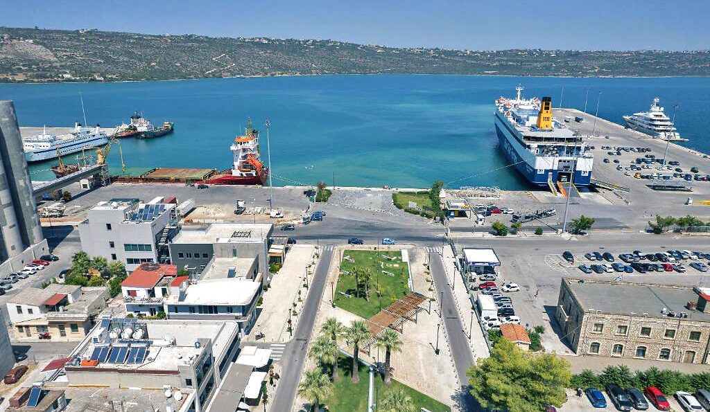 Souda bay ferry port of Chania Crete Greece